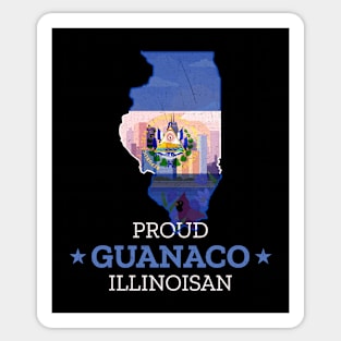 Proud Guanaco Illinoisan - El Salvador and Illinois State Pride Sticker